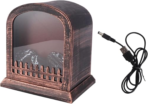Creative Fireplace Lamp Decoration Battery USB Powered Simulation Lantern for Holiday Festival Light Decor Classic Firewood Style for Party Wedding