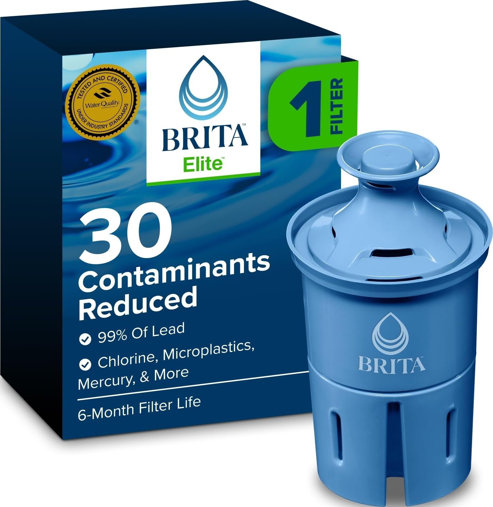 Photo 1 of BRITA Elite Replacement Water Filter, 120 Gallon, Blue