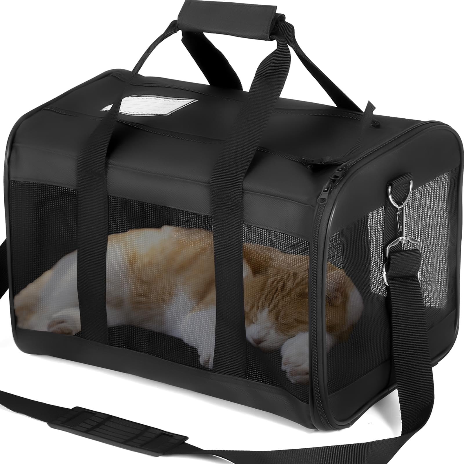 SAIBOKE Cat Dog Pet Carrier for Medium to Large Cats (20