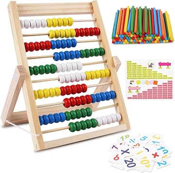 Abacus for Kids, Wooden Abacus, Counters for Kids