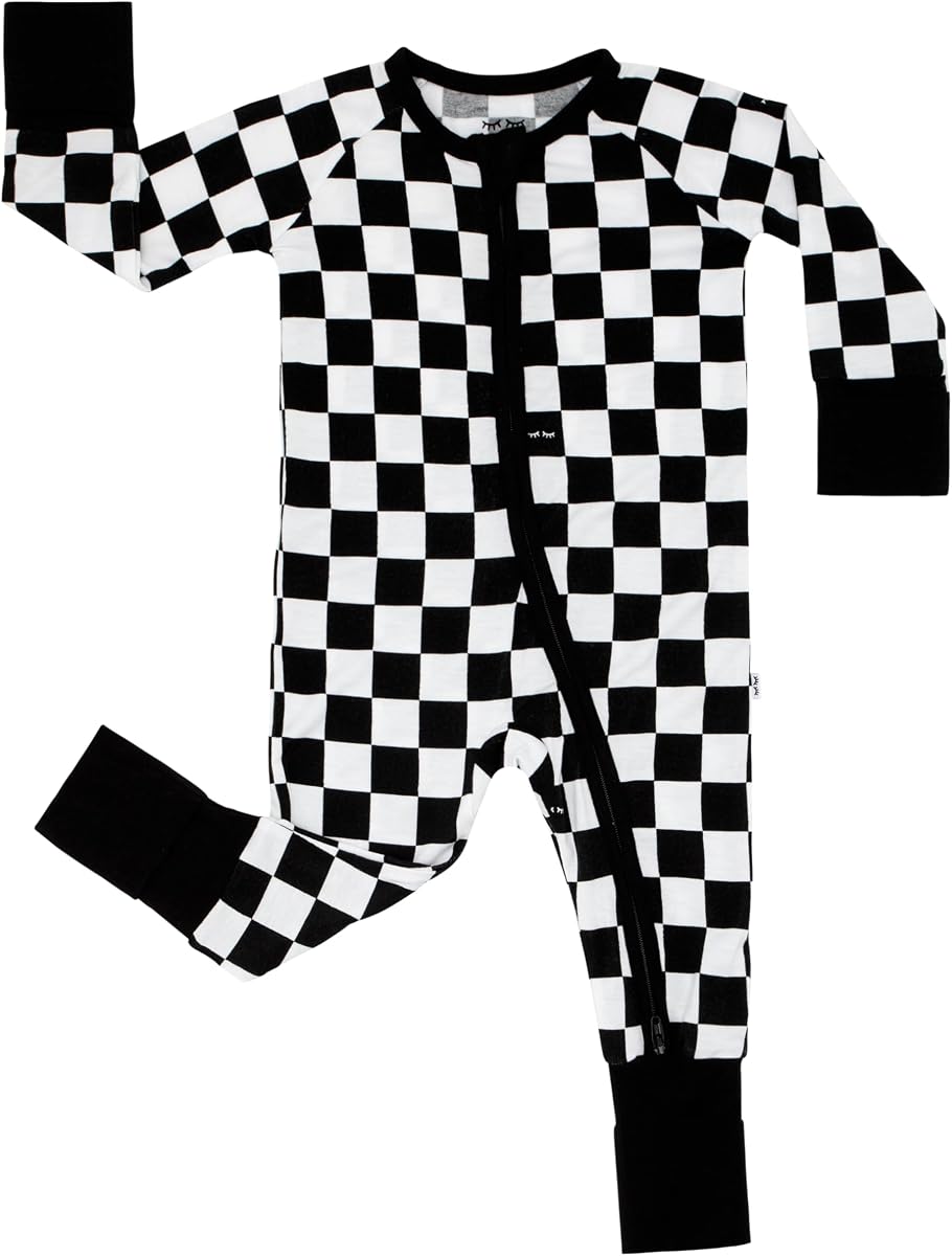 Pajamas for Baby Boys & Girls, Viscose from Bamboo Baby Pajamas, Sleepers, 2-Way Zipper PJs | 2-way zipper, boys & girls kids pajamas, family matching, tagless, eczema-friendly, fold-over cuffs, seasonless, Preemie-3T