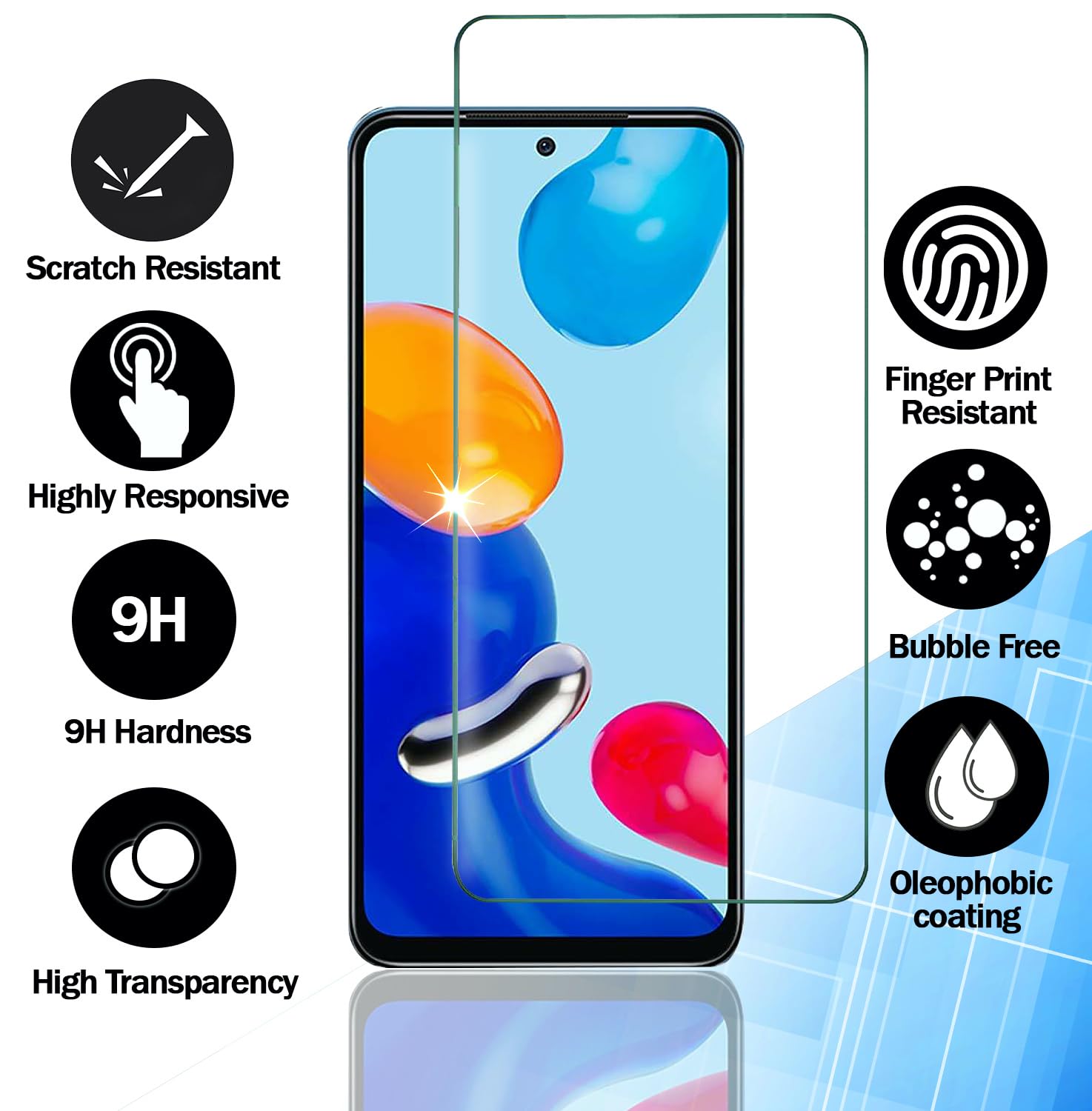 Slanku Vetro Temperato Per Xiaomi 11T E 11T Pro 5G - 3 Pezzi - Pellicola Protettiva 9H Anti Graffio, 0,33mm, Trasparente E Oleofobico