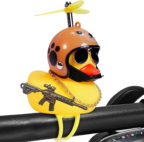 Miniatura 16 de wonuu Adornos de pato de goma para automóvil, decoración de tablero de pato para apretar, decoración de bicicleta para ciclismo, motocicleta