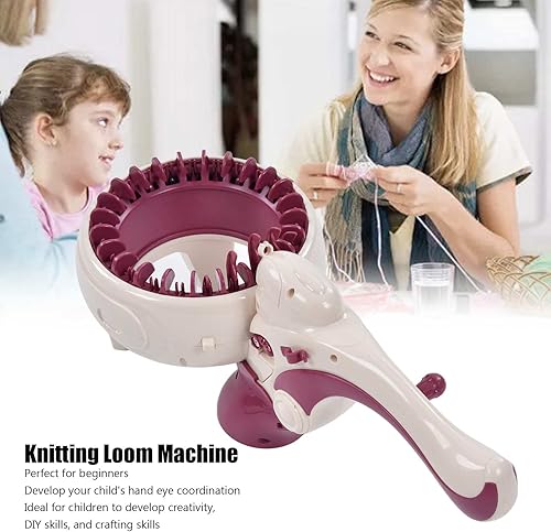 Miniatura 4 de Astibym Máquina de tejer, máquina de tejer a mano para niños, portátil, resistente, multiusos para bolsas para 6 años +