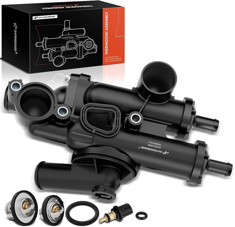 Carcaça da válvula termostática A-Premium com sensores 68003582AB – Kit com 2 termostatos