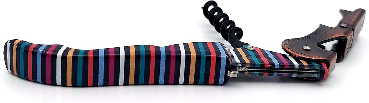 Pulltap's Genuine Collection Lined 900 Waiter's Corkscrew – Double-Hinged Wine Key with Sliding Foil Cutter – Patented Design – Made in Spain – Mil Ralles