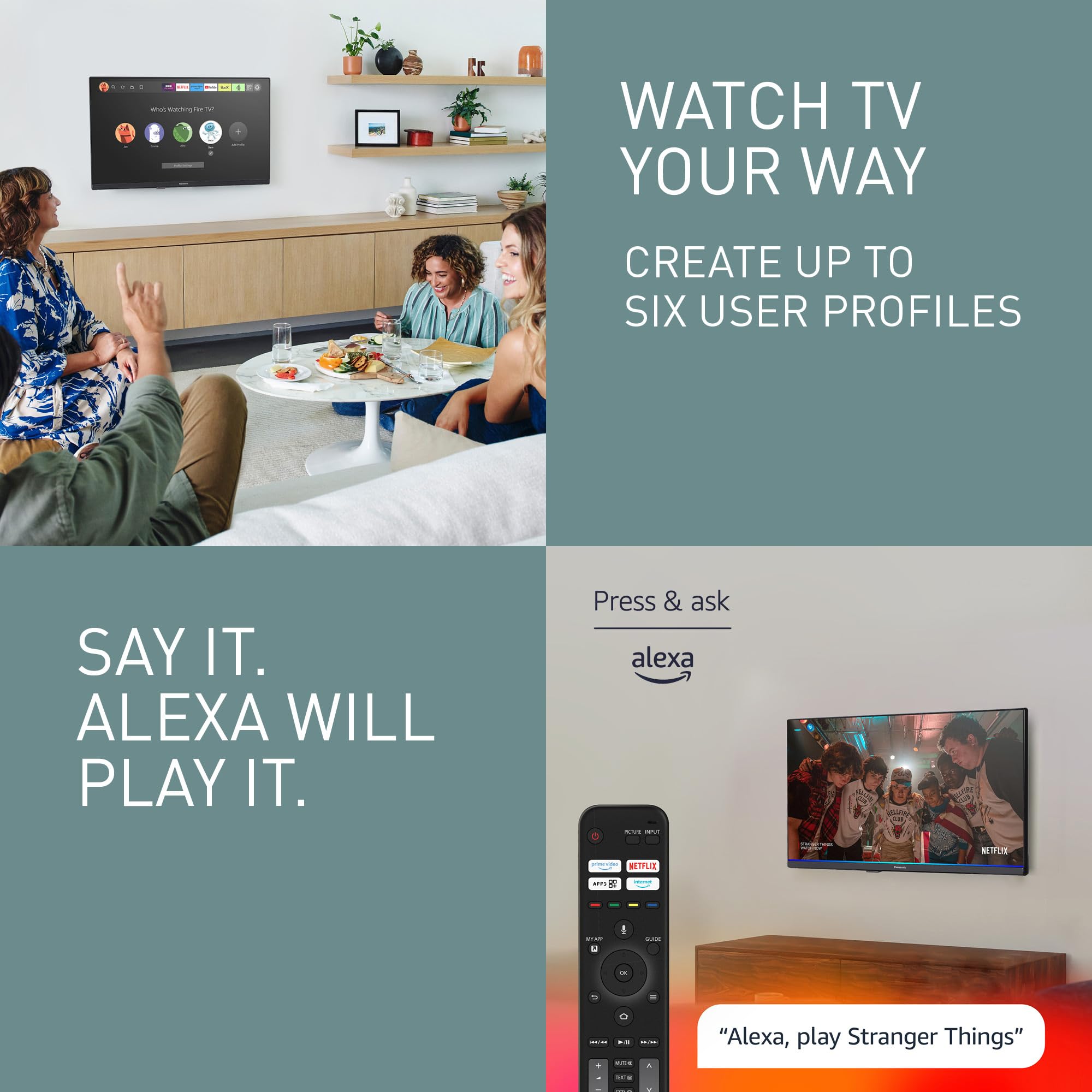 Panasonic TV-24S50AEZC, 24 Pulgadas televisor, HD LED, Fire TV | HD Colour Engine, HDR, Alexa Control De Voz, Modo De Juego, Reproductor Multimedia, Smart TV, S50 Serie