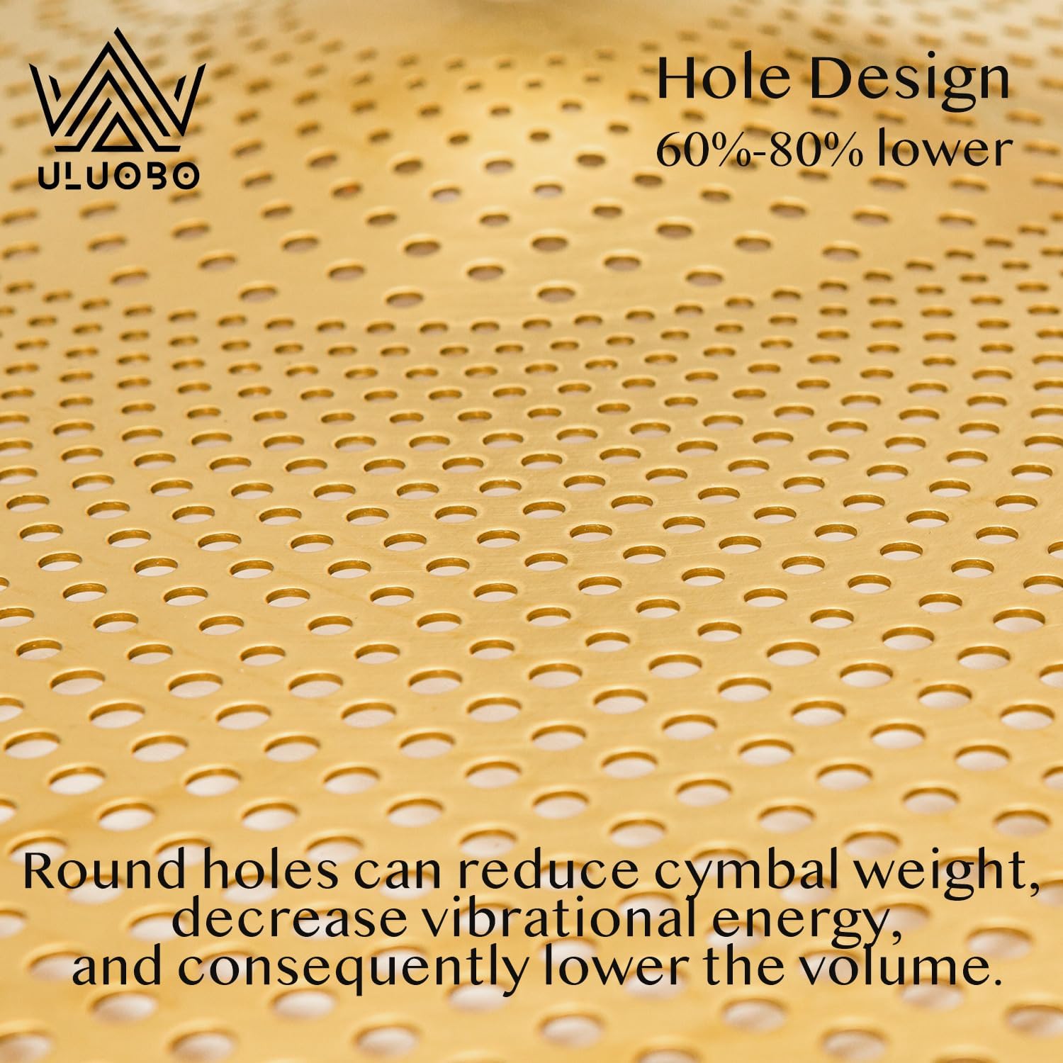 14 inch Low Volume Hi Hat Cymbals, High Hat Cymbal for Drum Quiet Practice (Gold, 1 Pieces)