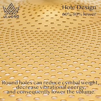 12 inch Splash Cymbal, Low Volume Small Quiet Silent Cymbal for Drum Pratice (Gold, 1 Piece)