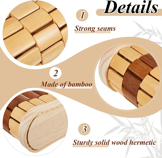 Soaoo 2 Pcs Sauna Pillow Bamboo Sauna Neck Rest Sauna Backrest Pillow Wooden Cervical Spine Pillow Sauna Accessories Headrest for Relaxing Home Gym Spa Steam Rooms Head Support miniatura 3