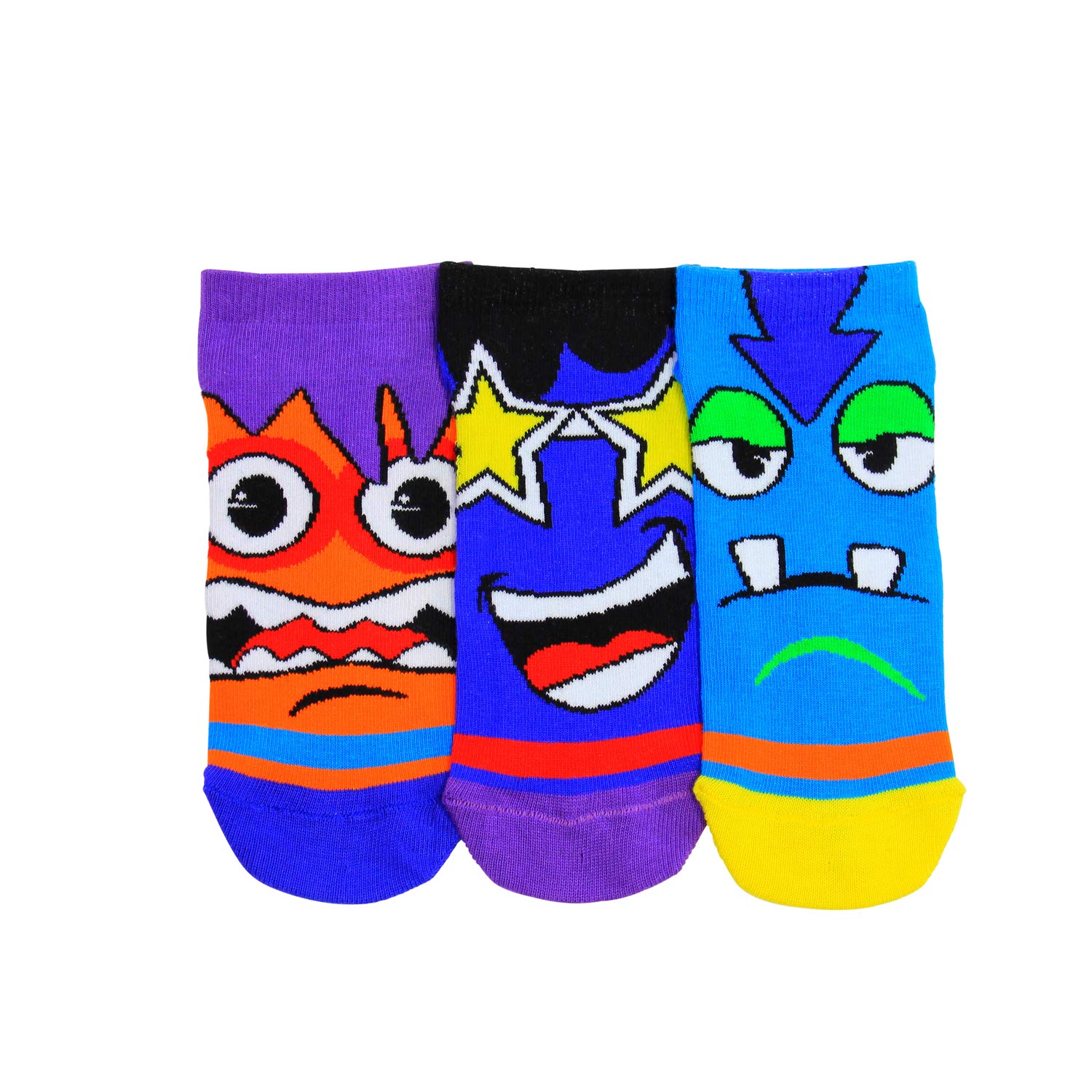 United Oddsocks Boys Multi - 3 Oddsocks Liners For - Mash - Uk 12-5.5 Eur 30.5-38.5 Us 13.5-8