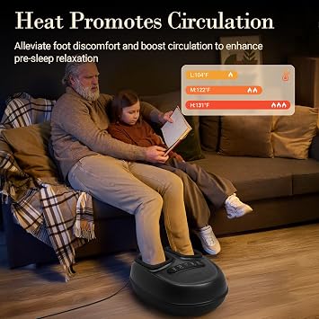 CuPiLo Foot Massager with Heat for Neuropathy - [2026 Upgraded], Shiatsu Feet Massager FSA Eligible HSA Store Eligible, Fatigue Relief and Plantar Fasciitis, Birthday Gifts for Women Men