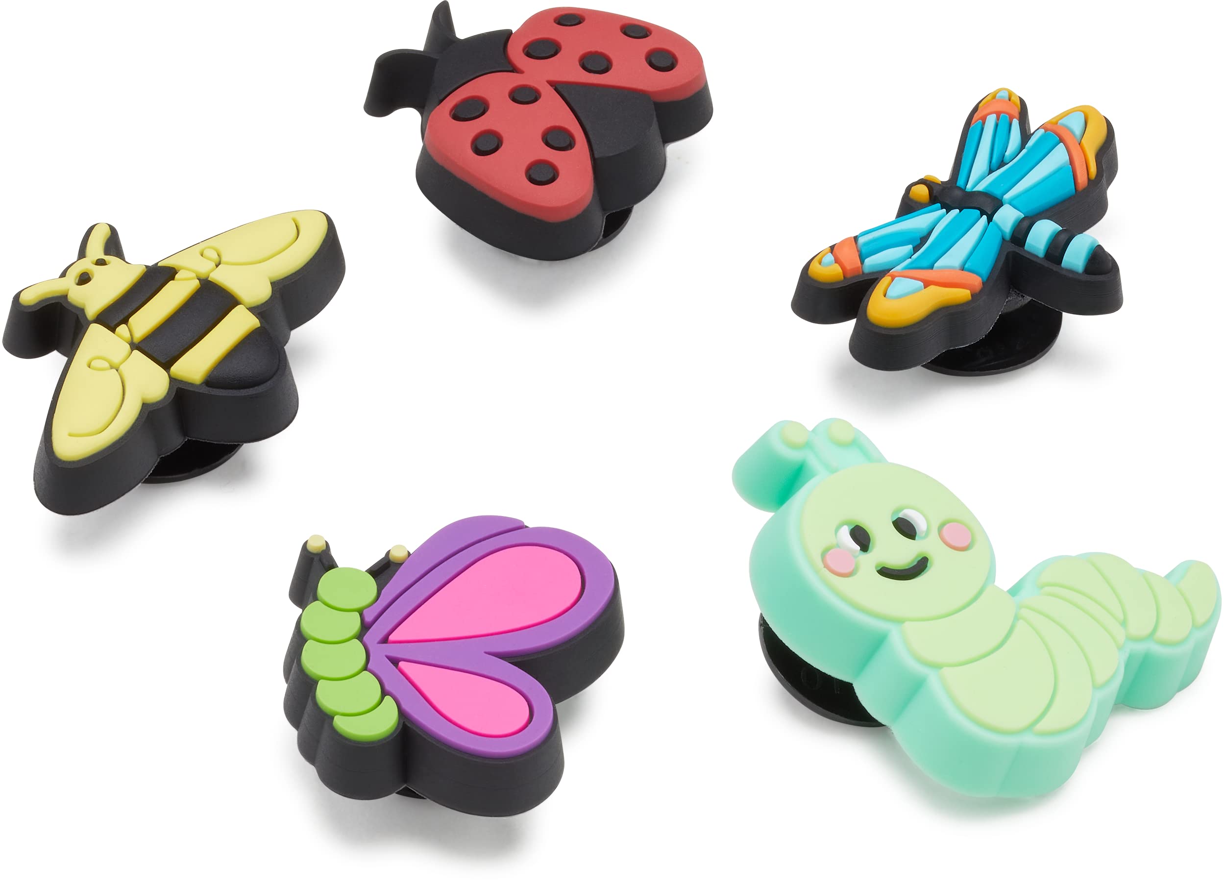 CrocsPolyvinyl Chloride Jibbitz Cutesy Bug 5 Pack, Multi