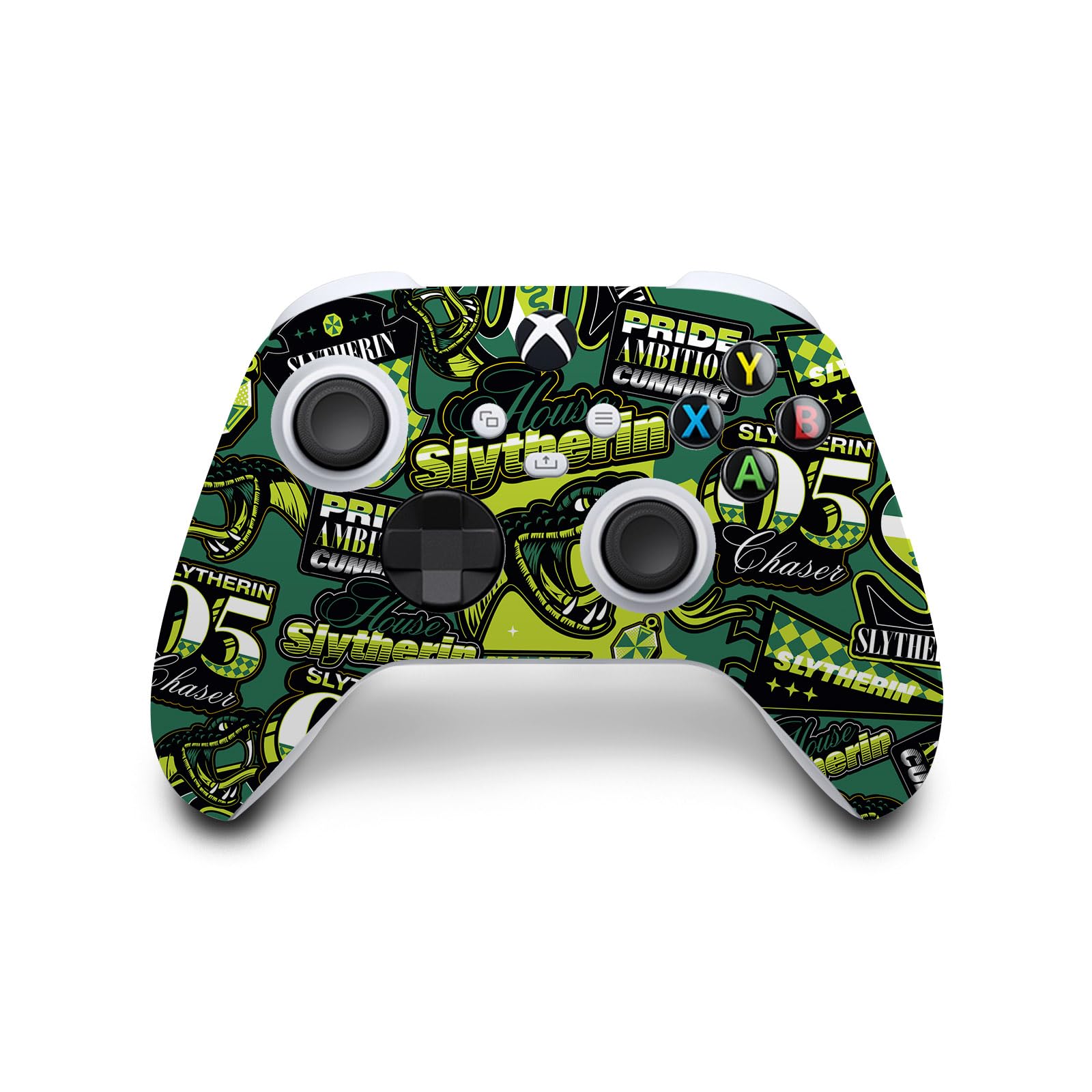 Head Case Designs sous Licence Officielle Harry Potter Motif Slytherin Graphiques Vinyle Autocollant De Jeu Peau Autocollant Couverture Compatible avec Xbox Series S Console and Controller Bundle