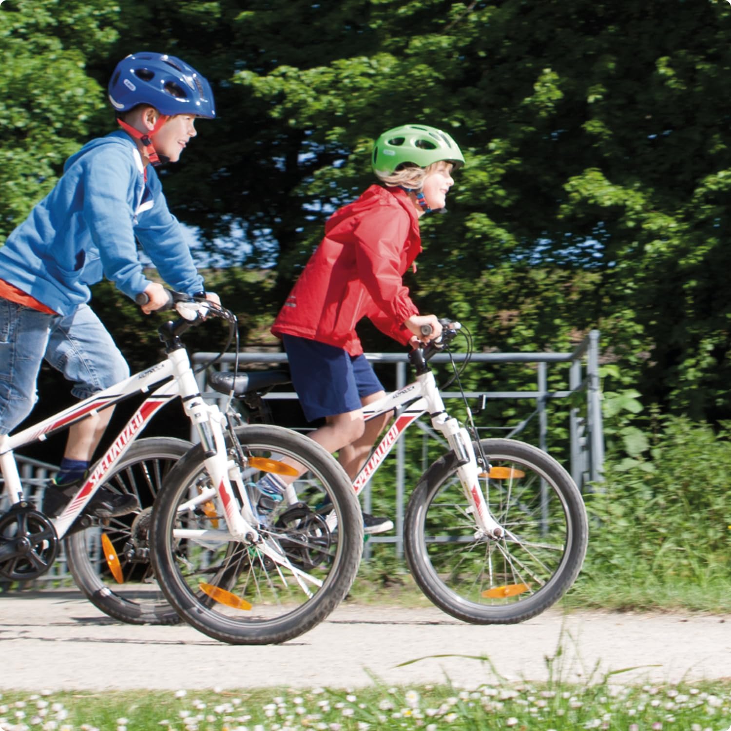 ABUS Casque pour Enfants Youn-I MIPS - Casque de vélo avec lumière, réflecteurs et Protection Contre Les Chocs (MIPS) - pour Filles et garçons