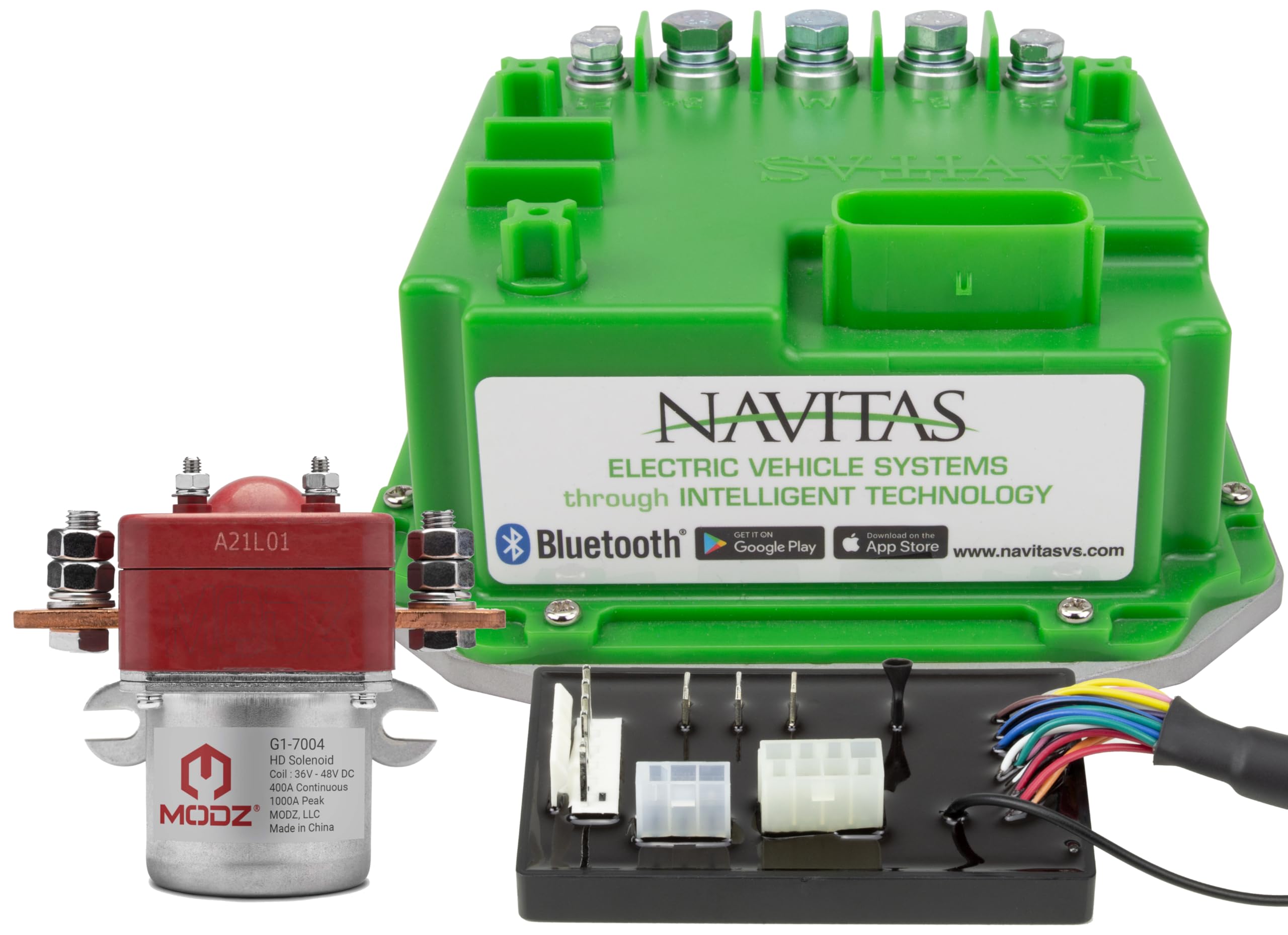 Navitas 440-Amp EZGO ITS Series [1994-2005] Golf Cart Controller Kit and MODZ® Heavy Duty Solenoid