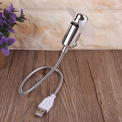 Miniatura 7 de hejhncii Ventilador USB portátil de enfriamiento mini silencioso ventilador de cuello de cisne para oficina