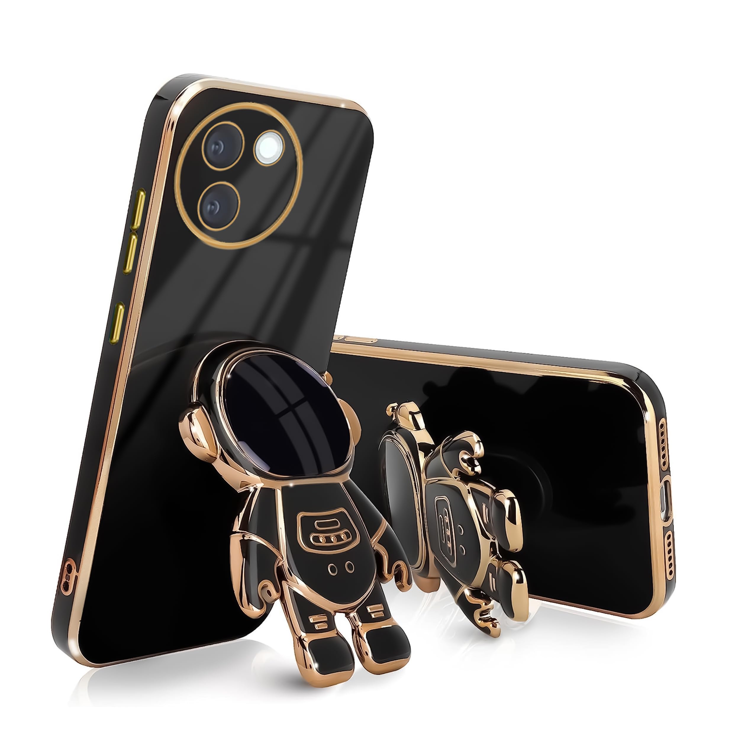 V-TAN Electroplated 3D Astronaut Holster Folding Stand Back Case Compatible with Vivo V30E 5G (Black) (B0D69Y9R6Q) Amazon Price History, Amazon Price Tracker