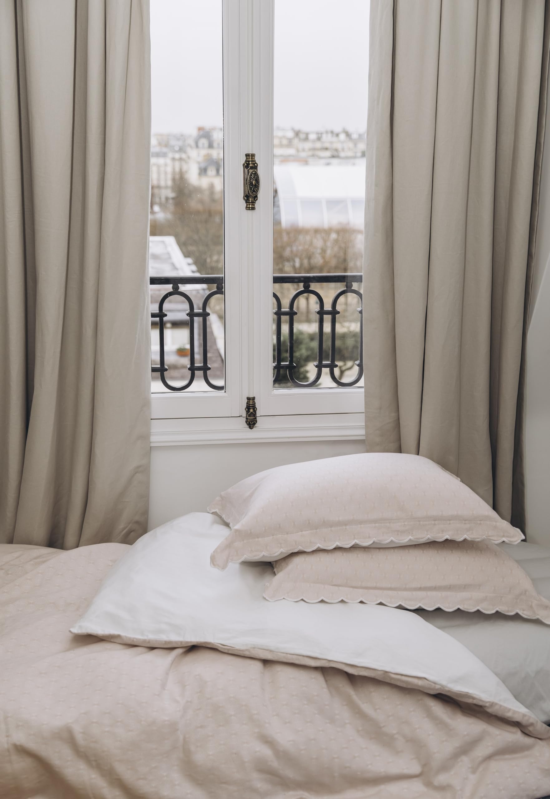 Housse de couette jacquard rose céleste 140x200 cm en pur coton pour lit enfant