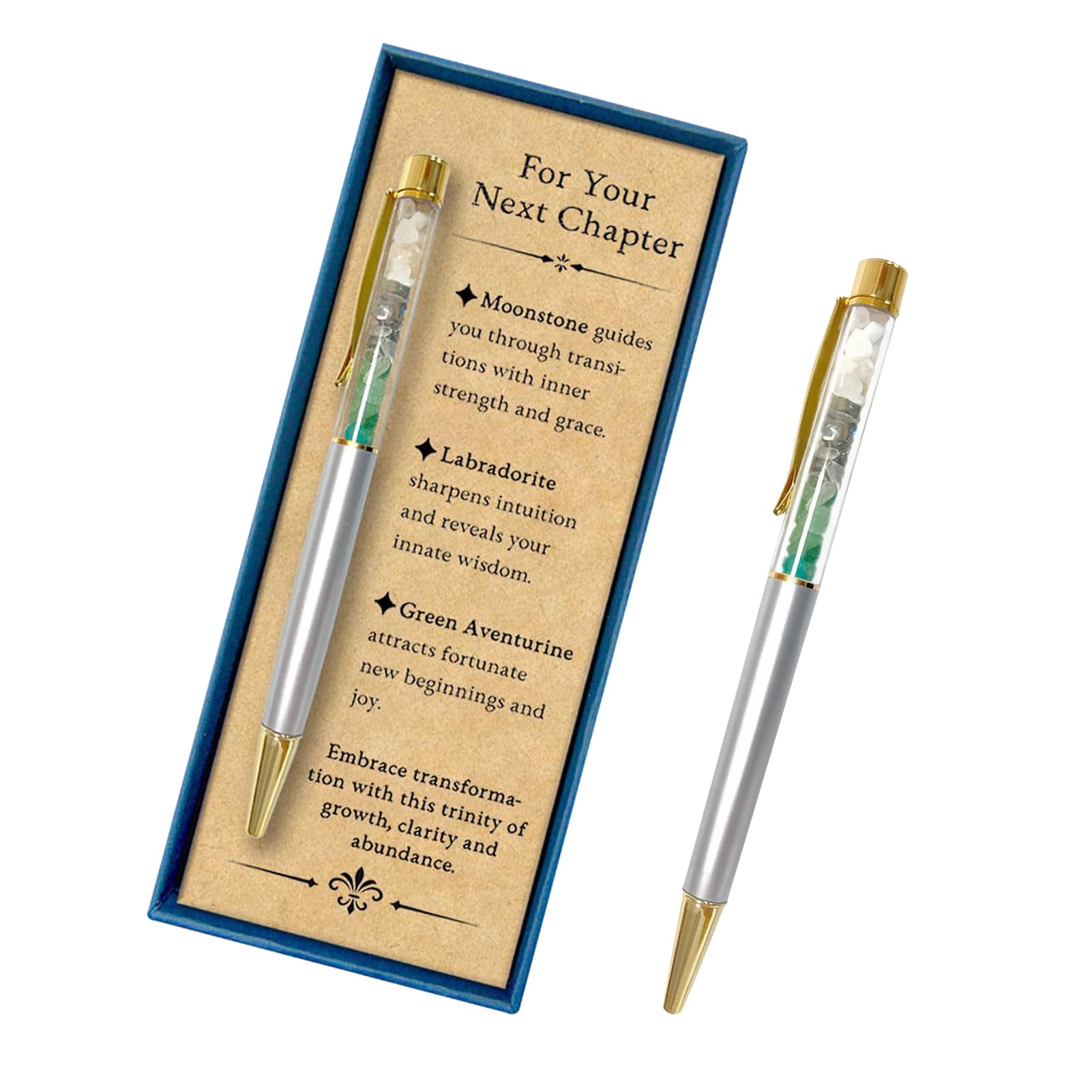 Hkmuisry Crystal Pen Set, 14.5cm Inspirational Pen with Gift Box & Card