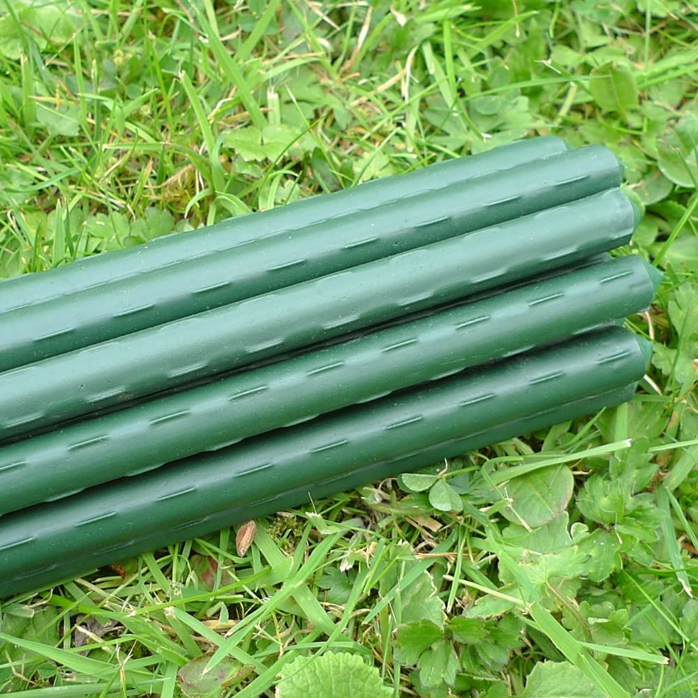 Plant Support Stakes & Tomato Canes | Garden Poles for Peonies Flowers Peas Beans Climbing Vegetables Fruit Cages - 1.5m / 59" Long x 11mm Ø (10)