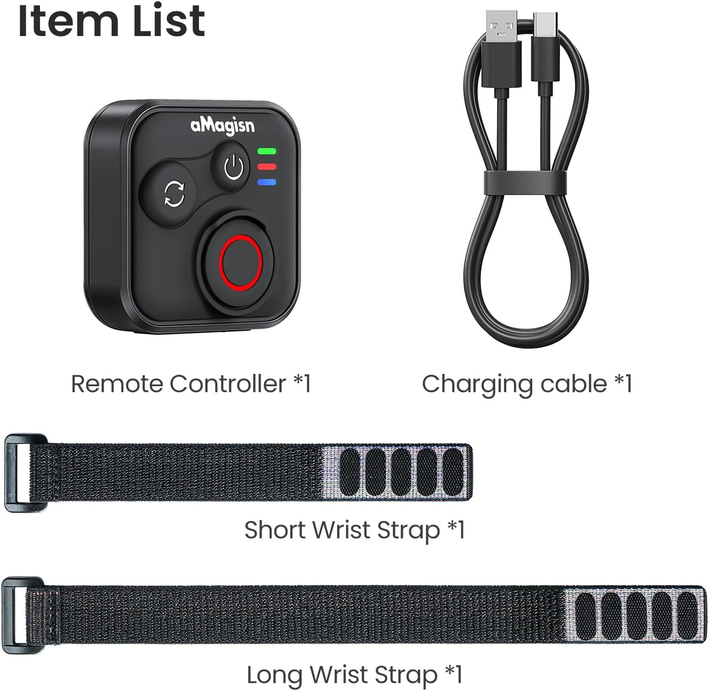 Contents of the aMagisn Bluetooth Wireless Remote Control package