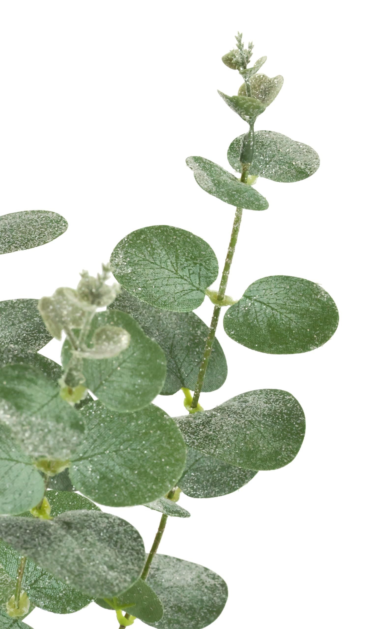 Sztuczna gałąź eukaliptusa, matowa, zestaw 5 sztuk, 60 cm, gałązka dekoracyjna, kwiat, florystyka, sztuczna gałąź, łodyga, dekoracja na girlandę, wieniec