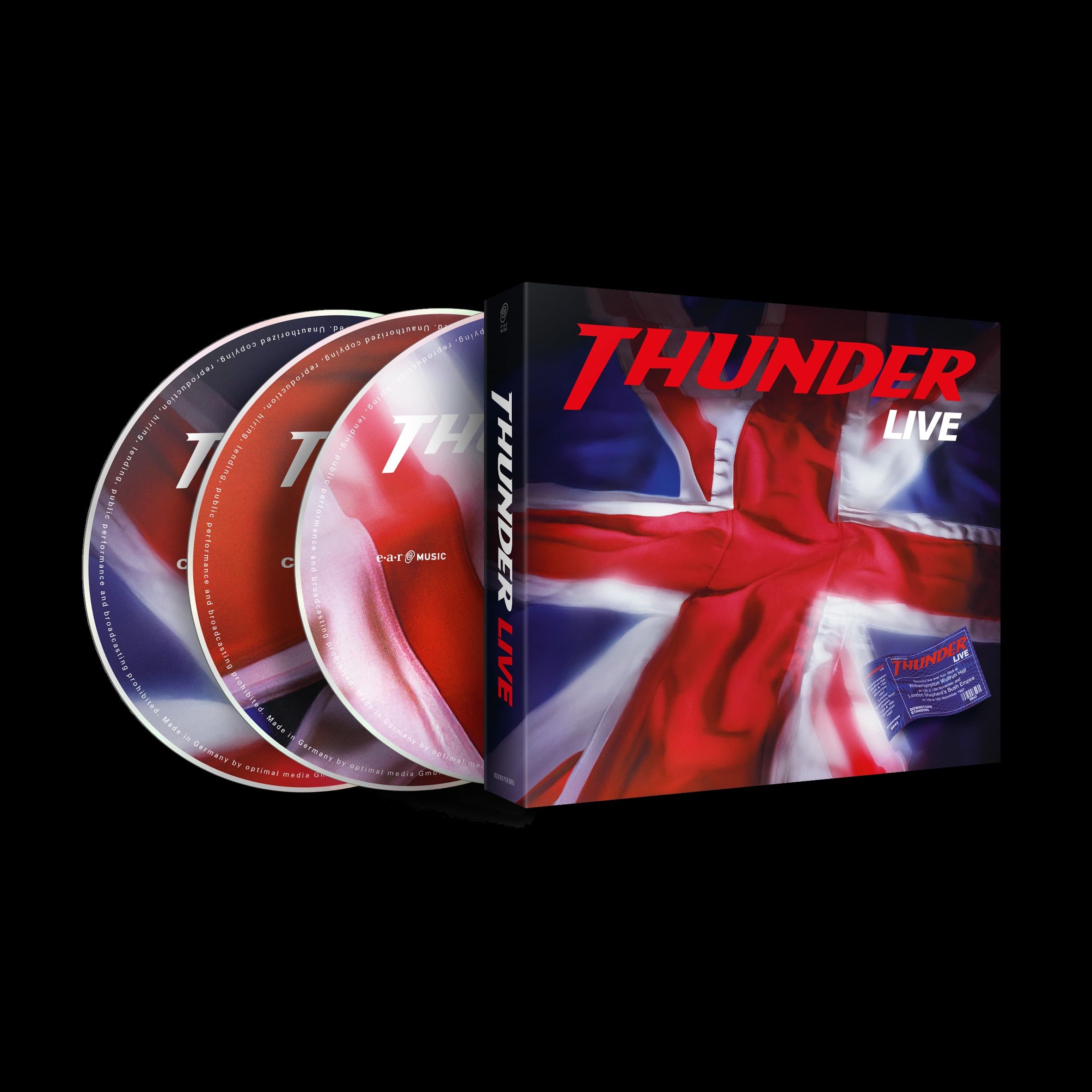 Thunder - Live Limited Edition (earMUSIC) 3CD Box Set