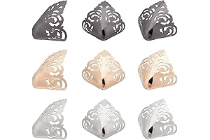 GORGE CRAFT Western Boot Tips for Cowboy Boots, Pointed Protector Hollow Flower Decoration