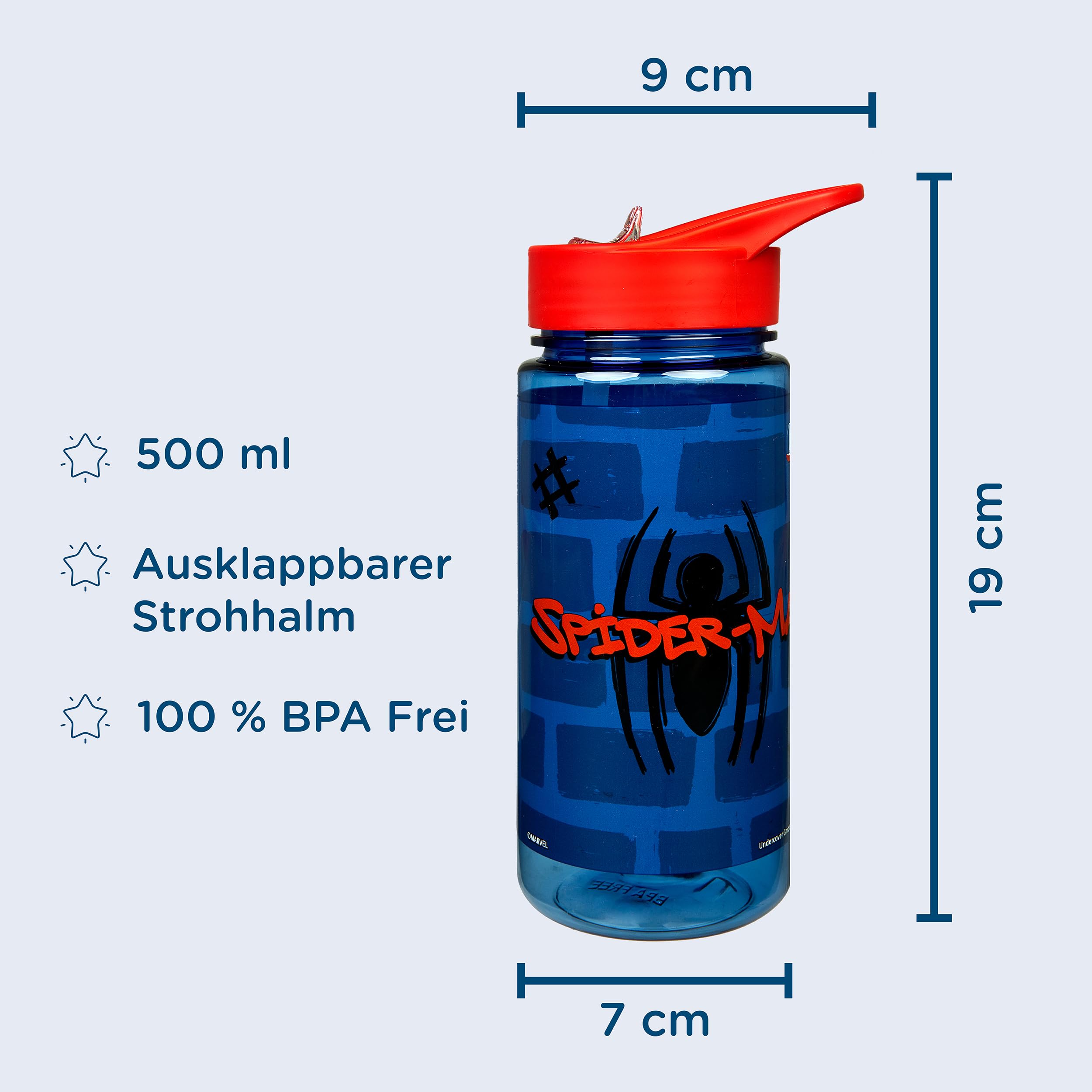 Scooli Set Cadeau Enfant Spider-Man : Boîte à Goûter + Gourde AERO 500 Ml – Idéal École Et Sorties Dès 4 Ans – Sans BPA