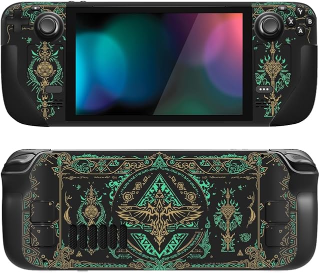 PlayVital Full Set Protective Skin Decal for Steam Deck, Custom Stickers Vinyl Cover for Steam Deck Handheld Gaming PC - Totem of Kingdom