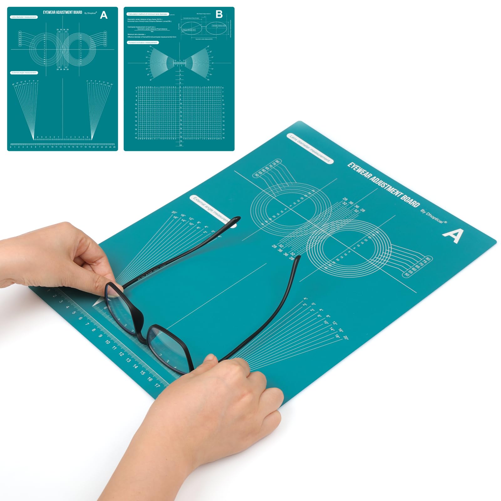 Eyeglasses Adjustable Repair Board,Eyewear Frame External Angel ，Forward Tilt Angle Measu…