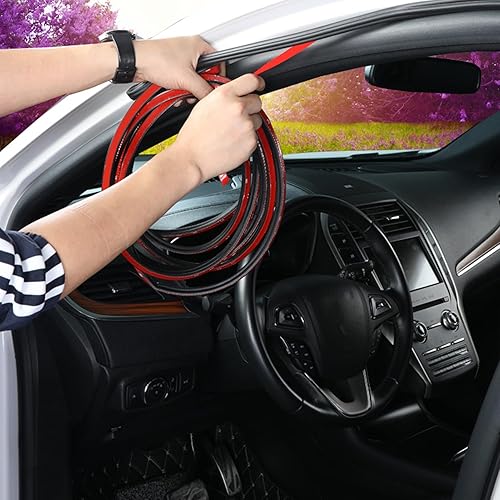 Miniatura 4 de Auto Sealing Strip, 56 Holes Auto Rubber Weather Stripping, Dustproof Rays Resistant Seal Strip, Durable Thickened Sound Insulation Strip, Door