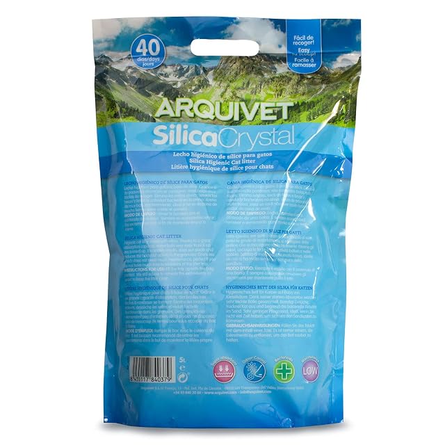 Foto 5 de 7 de Arquivet Arena para Gato Silica Crystal, Pack 6 Unidades de 5 L