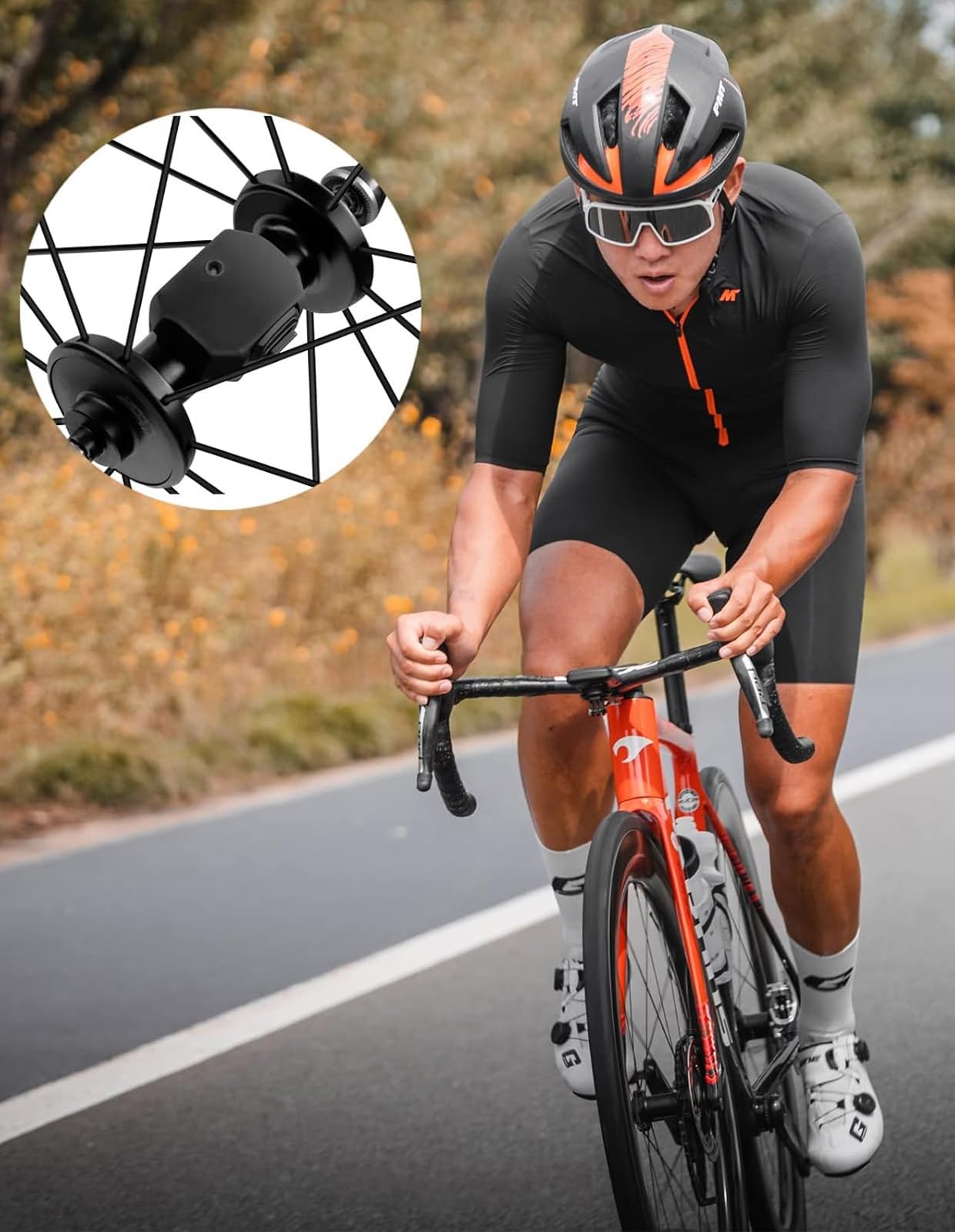 iGPSPORT SPD70 Fahrrad Geschwindigkeitsmesser/CAD70 Fahrrad Trittfrequenzsensor, 300 Stunden Akkulaufzeit, Bluetooth 5.0 ANT+, IPX7