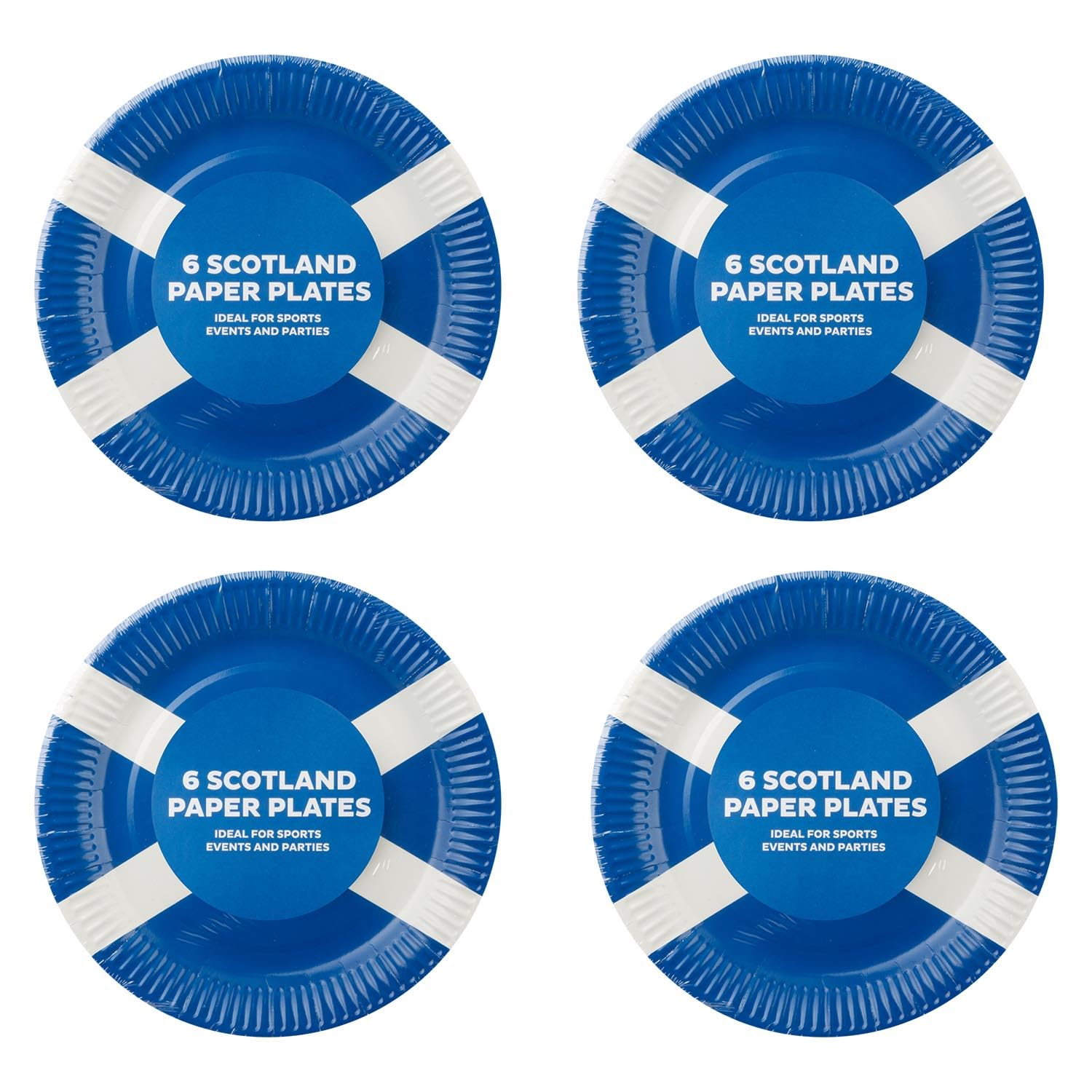 VFM e-Store - Scotland Paper Plates - 9 Inch - World Cup, Perfect for Football Fans, Scotland Merchandise - Blue - 23cm X 23cm