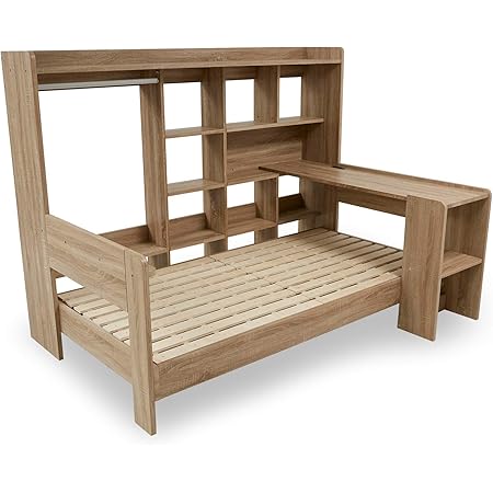 Amazon Lowya ロウヤロフトベッド システム ベッドフレーム 収納 シングル オークナチュラル ベッドフレーム オンライン通販