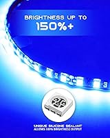 Vista 5 de Tira de luz LED de 12 V de 18 pulgadas, tira de luces LED azules conectables para automóvil, motocicleta, carrito de golf, automotriz, camiones