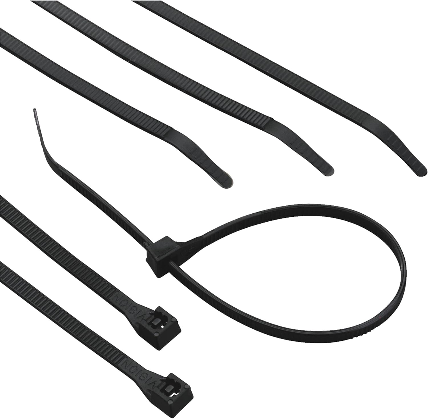 Cable Ties, Black Nylon, 11-In., 8-Pk.