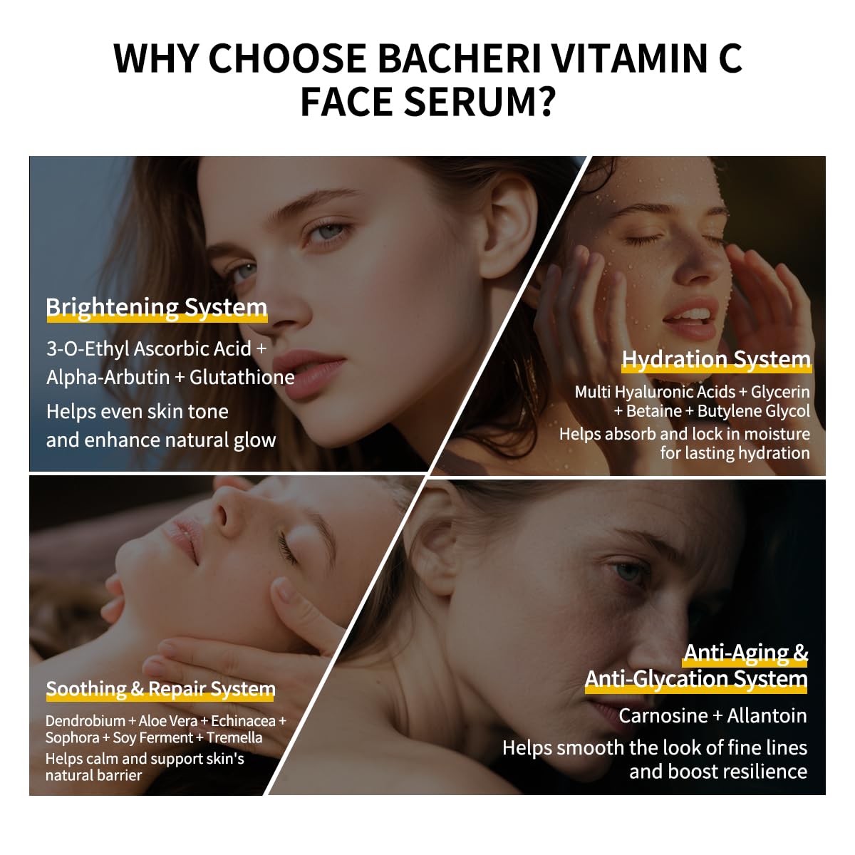 Vitamin C Face Serum with Glutathione, 4D Hyaluronic Acid & Aloe Vera – Lightweight Brightening & Hydrating Ampoule for Daily Skincare, Dark Spots, Sensitive Skin Friendly - (1.0 ml)*30 Vials - Image 6