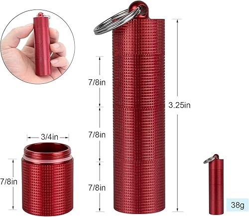 Miniatura 3 de PPFISH - 2 cajas de píldoras diarias portátiles, 3 compartimentos de aleación de aluminio, dispensador de píldoras impermeable, pequeño recipiente