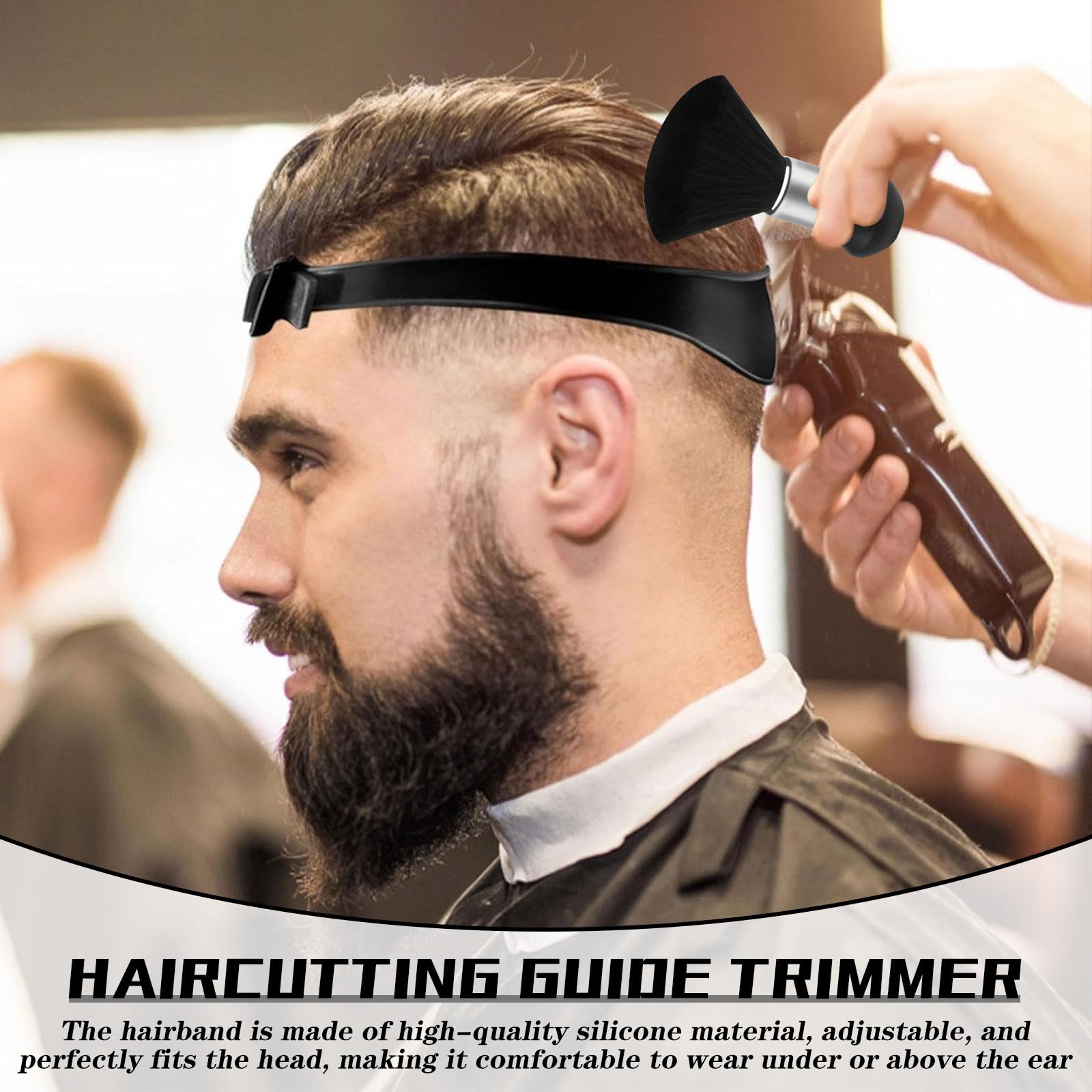 Ensemble de Coupe de Cheveux Parfait - Bande de Coupe de Cheveux et Brosse à Cheveux en désordre - Ciseaux de Coiffeur Pratiques pour Professionnels et Amateurs