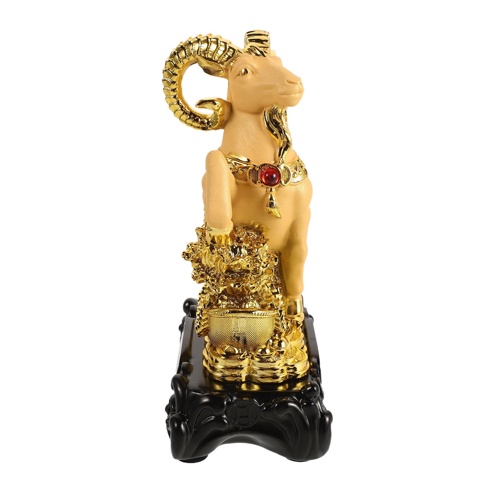 Figurita de Cabra con Lingotes de Resina, Adorno Coleccionable 2027