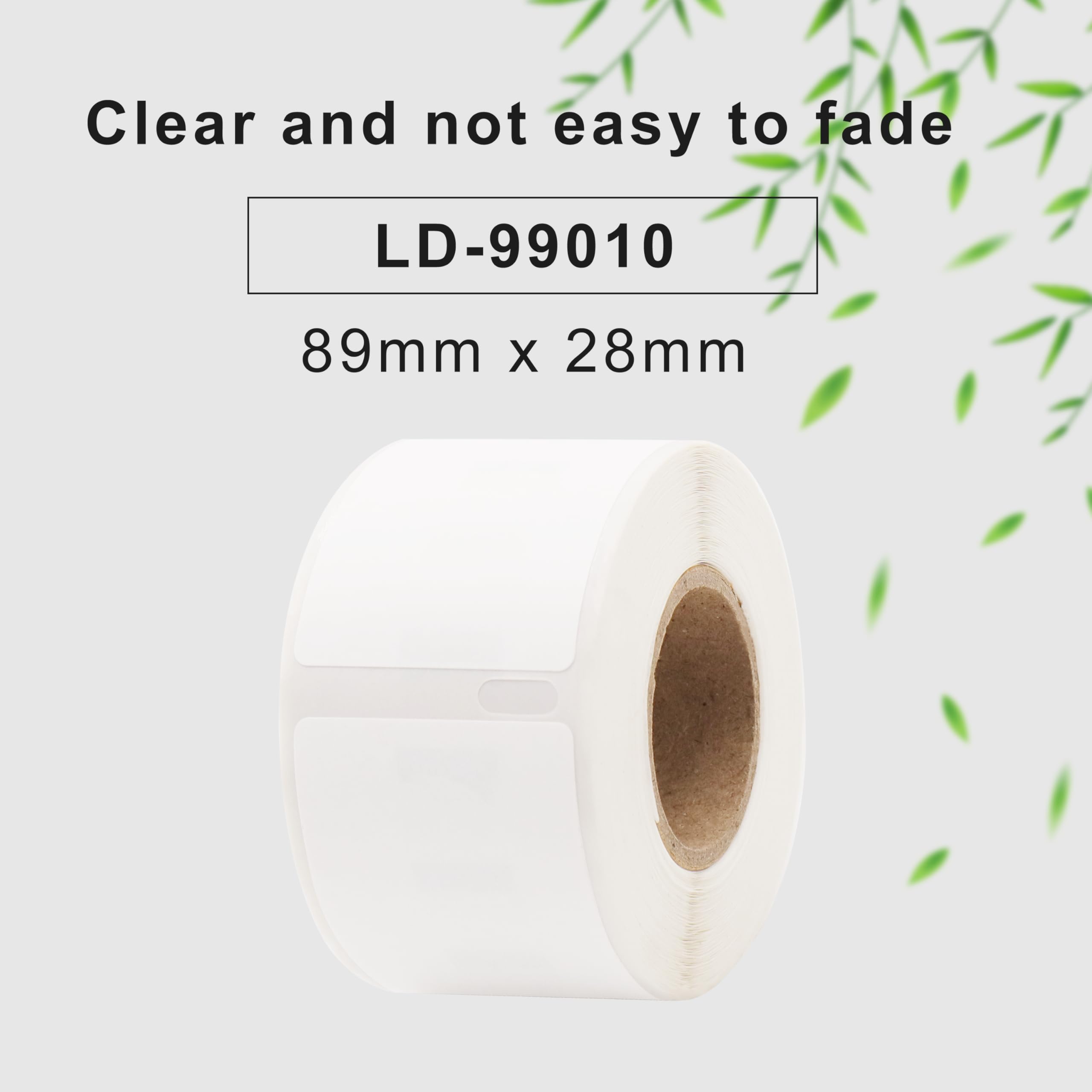 Etichette Molabel standard per indirizzi con chip RFID – 10 rotoli compatibili Dymo 99010 S0722370, 89 x 28 mm, 130 etichette/rotolo, per LabelWriter 550 e altre stampanti Dymo