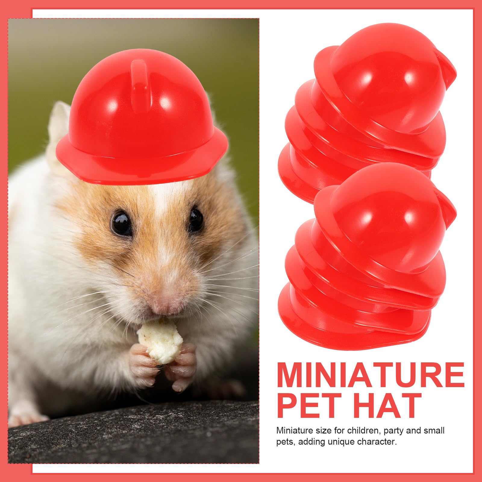 BESPORTBLE 20piezas Mini Casco Construcción Decorativo Plástico para Muñecas y Mascotas Casco Seguridad Sombrero Fiesta Accesorios