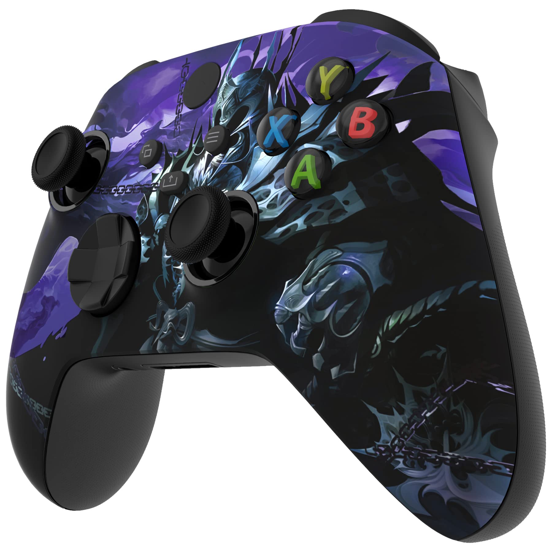 eXtremeRate Custodia Cover per Xbox Series X S Controller Joystick,Scocca Copertura Frontale Shell Ricambio per Xbox Core Controller Wireless Model 1914-Cavaliere del Caos