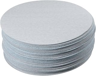 Kozelo 50 Pcs Sanding Discs Hook and Loop Backing - [6 Inch x 600 Grits] Aluminum Oxide White Sandpapers for Orbital Sander Round Sanding Papers