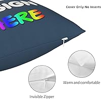 Vista 224 de Funda de almohada personalizada con nombre de texto fotográfico, funda de almohada impresa de dos lados para cumpleaños, Navidad, aniversario