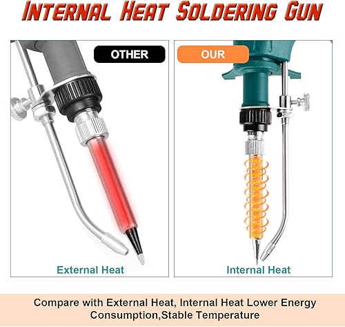Miniatura 3 de Kit de pistola de soldar, juego de soldador multifunción de temperatura ajustable de 120 W, kit de soldador para reparación de soldadura electrónica