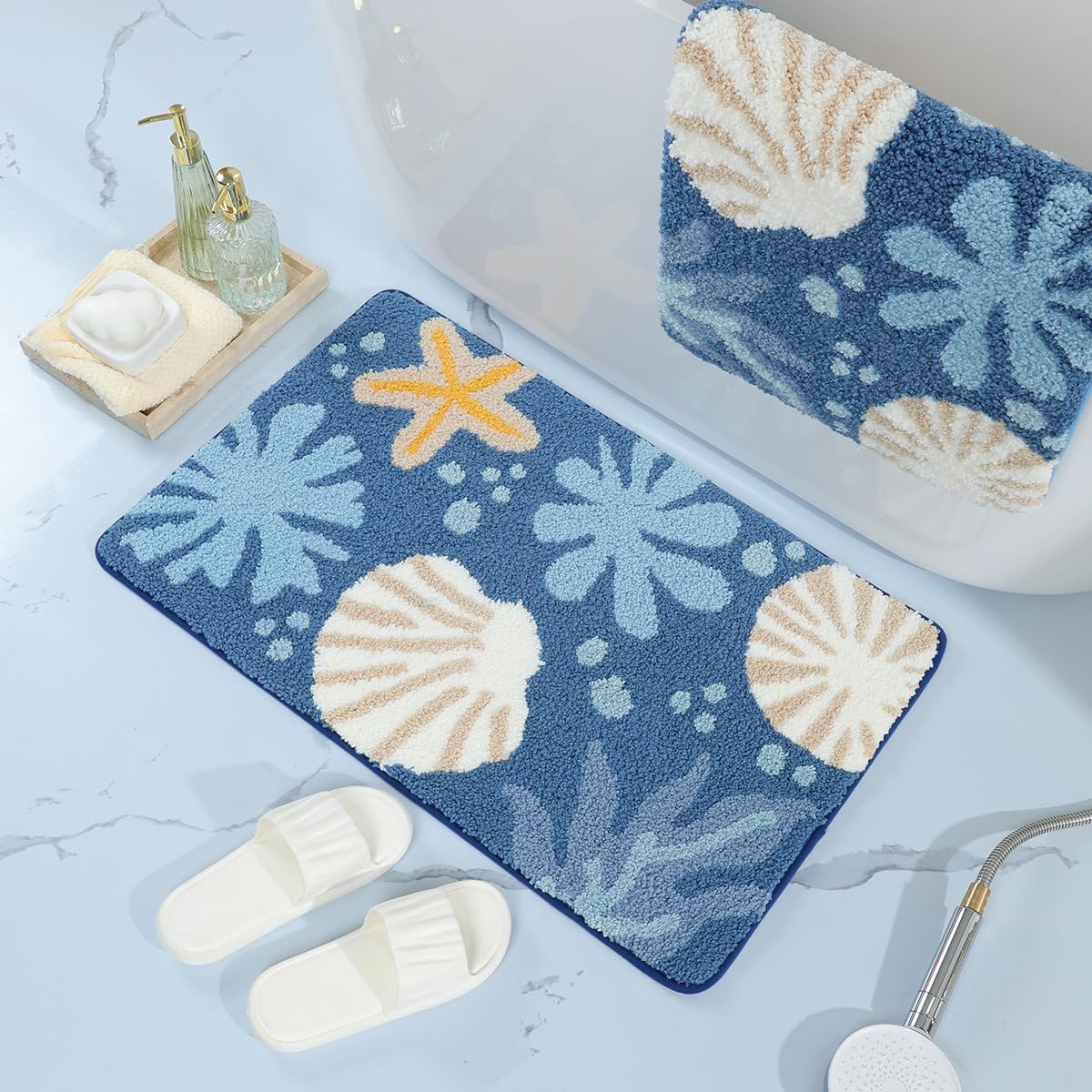 Soft Roseate Bath Mat - Absorbent & Non-Slip -3 Soft Roseate Bath Mat - Absorbent & Non-Slip -3